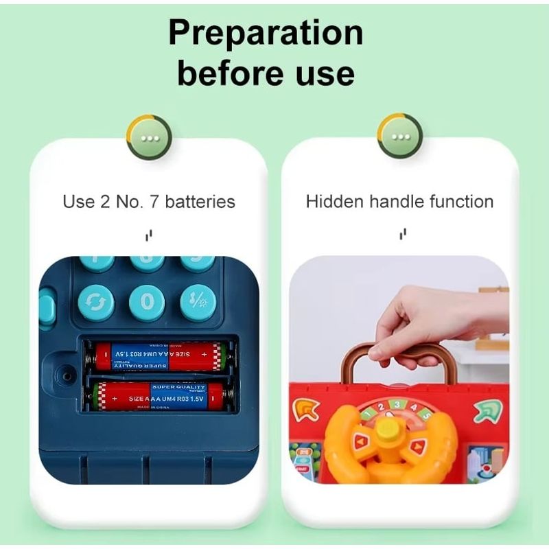 Jucarii, Copii si Bebe - Jucarii si jocuri - Jucarii bebelusi - Jucarii interactive bebelusi - Casa de jucarie cu telefon interactiv, sunete, volan si butoane, Albastru - Infinity.ro