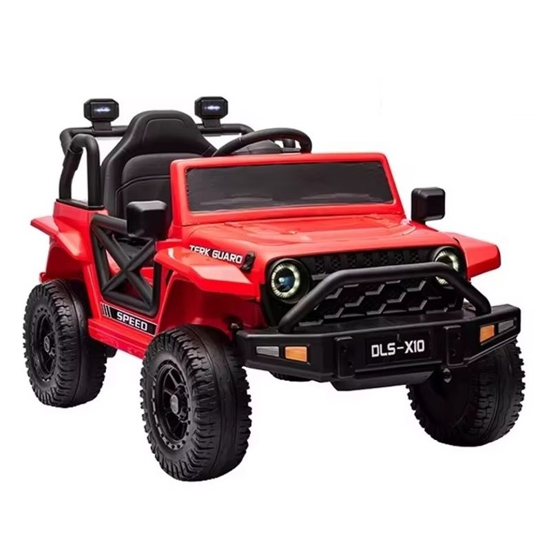 Jucarii, Copii si Bebe - Jucarii si jocuri - Jucarii de exterior - Masinute si vehicule pentru copii - Masina electrica pentru copii 2 ani+, Telecomanda, 2 x moor 25W, 3 viteze, 2-5 km/h, Rosu - Infinity.ro