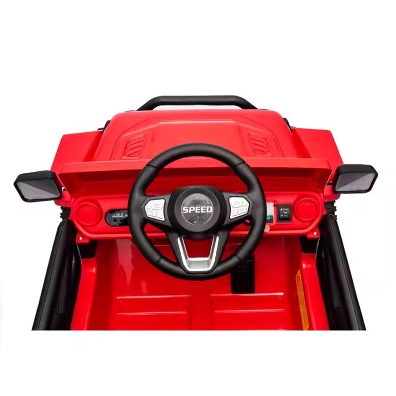 Jucarii, Copii si Bebe - Jucarii si jocuri - Jucarii de exterior - Masinute si vehicule pentru copii - Masina electrica pentru copii 2 ani+, Telecomanda, 2 x moor 25W, 3 viteze, 2-5 km/h, Rosu - Infinity.ro