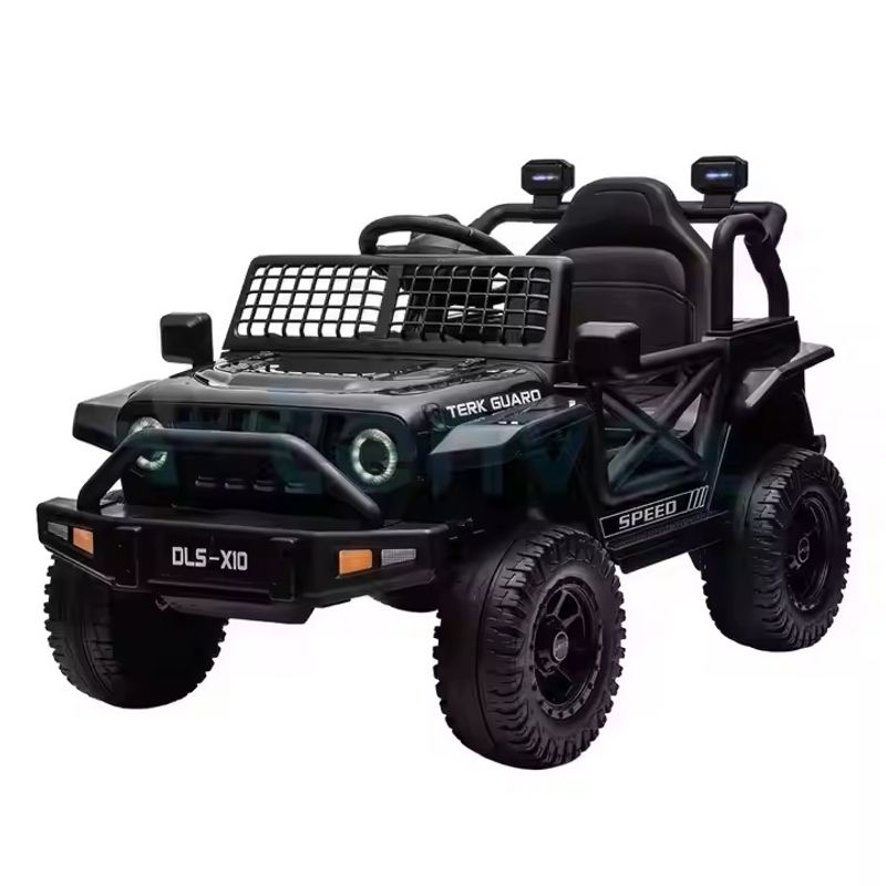 Jucarii, Copii si Bebe - Jucarii si jocuri - Jucarii de exterior - Masinute si vehicule pentru copii - Masina electrica pentru copii 2 ani+, Telecomanda, 2 x moor 25W, 3 viteze, 2-5 km/h, Negru - Infinity.ro