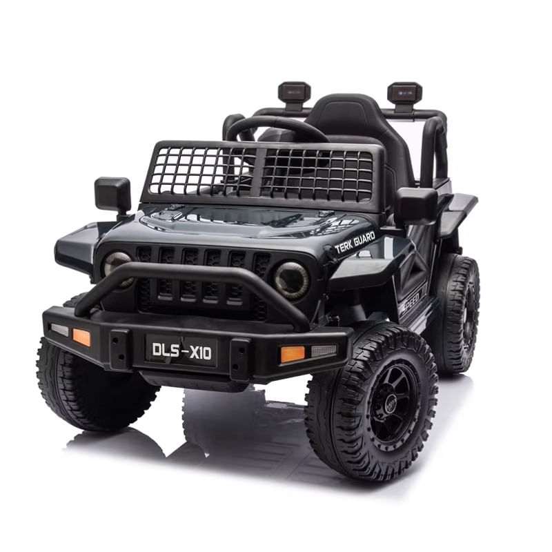 Jucarii, Copii si Bebe - Jucarii si jocuri - Jucarii de exterior - Masinute si vehicule pentru copii - Masina electrica pentru copii 2 ani+, Telecomanda, 2 x moor 25W, 3 viteze, 2-5 km/h, Negru - Infinity.ro