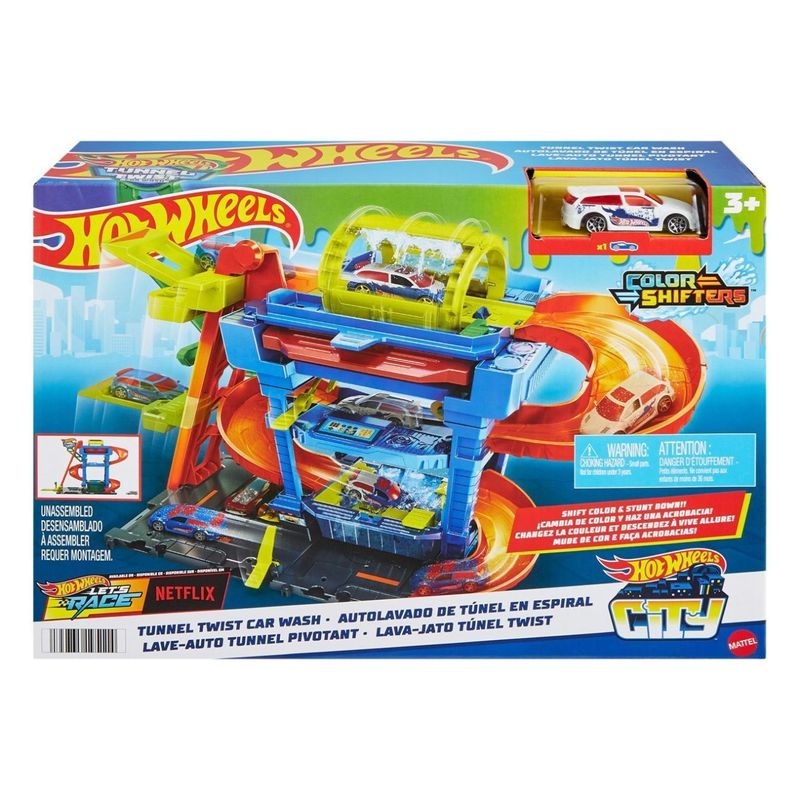 Jucarii, Copii si Bebe - Jucarii si jocuri - Jucarii & jocuri educative - Jucarii interactive - Spalatorie auto Hot Wheels, dimensiune 35.5x10x25cm, multicolor - Infinity.ro
