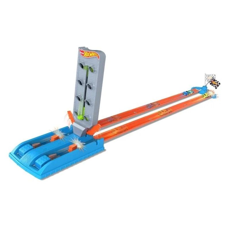 Jucarii, Copii si Bebe - Jucarii si jocuri - Jucarii & jocuri educative - Jucarii interactive - Pista de curse Hot Wheels, include lansatoare si o masina Hot Wheels - Infinity.ro