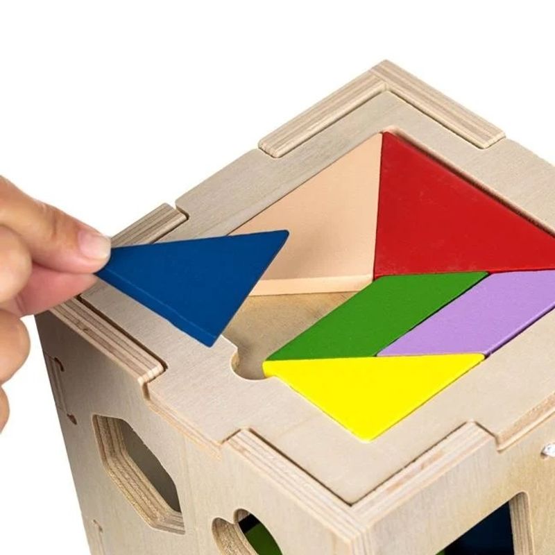 Jucarii, Copii si Bebe - Jucarii si jocuri - Jucarii & jocuri educative - Jocuri si jucarii educative - Jucarie sortator din lemn pentru bebelusi, 3ani+ - Infinity.ro