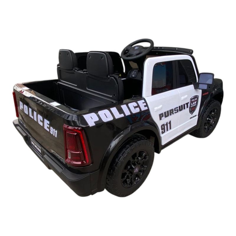 Jucarii, Copii si Bebe - Jucarii si jocuri - Jucarii de exterior - Masinute si vehicule pentru copii - Masina de politie electrica Dodge RAM pentru copii 2 ani+, cu telecomanda, baterie 12V7AH, 3 viteze - Infinity.ro