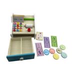 Jucarii, Copii si Bebe - Jucarii si jocuri - Jucarii & jocuri educative - Jocuri si jucarii educative - Jucarie educativa din lemn Casa de marcat cu sertar si accesorii - Infinity.ro