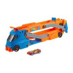 Jucarii, Copii si Bebe - Jucarii si jocuri - Jucarii & jocuri educative - Jucarii interactive - Camion de lansare Hot Wheels care se transforma in pista, include 1 masina Hot Wheels - Infinity.ro