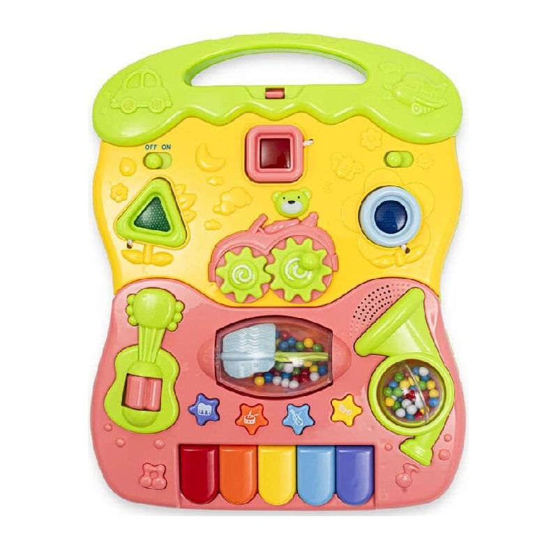 Jucarii, Copii si Bebe - Carucioare si articole de transport - Premergatoare - Antemergator cu activitati 2 in 1 pentru copii 1 an+, cu sunete si lumini, Roz - Infinity.ro