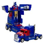 Jucarii, Copii si Bebe - Jucarii si jocuri - Vehicule si jucarii cu telecomanda - Roboti de jucarie - Robot camion Transformer, cu sunet si lumina, 25x9.5x15cm, albastru - Infinity.ro
