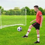 Sport si Outdoor - Sporturi de echipa - Fotbal - Porti fotbal - Poarta de Fotbal Metalica, Dimensiune 182x61x122cm, Alb - Infinity.ro