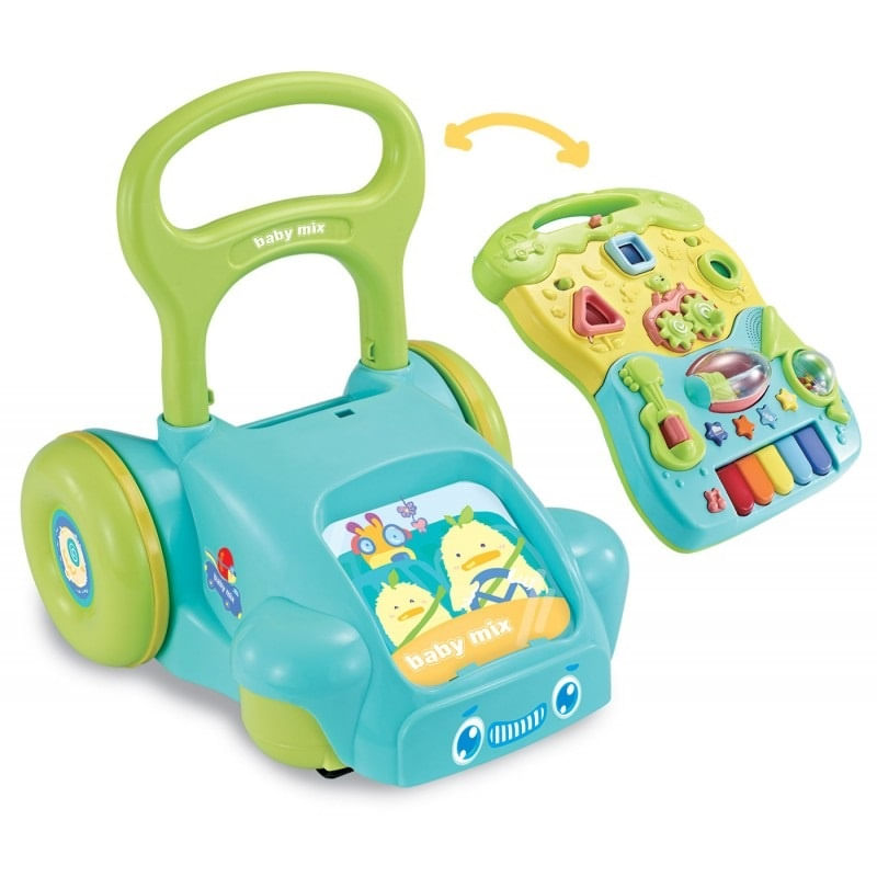 Jucarii, Copii si Bebe - Carucioare si articole de transport - Premergatoare - Antemergator cu activitati 2 in 1 pentru copii 1 an+, cu sunete si lumini, Albastru - Infinity.ro