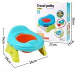 Jucarii, Copii si Bebe - Igiena si ingrijire - Baia bebelusului - Olite si reductoare WC - Olita pliabila si portabila cu reductor WC, 2 in 1, plastic, 25x27.5x17 cm, multicolor - Infinity.ro