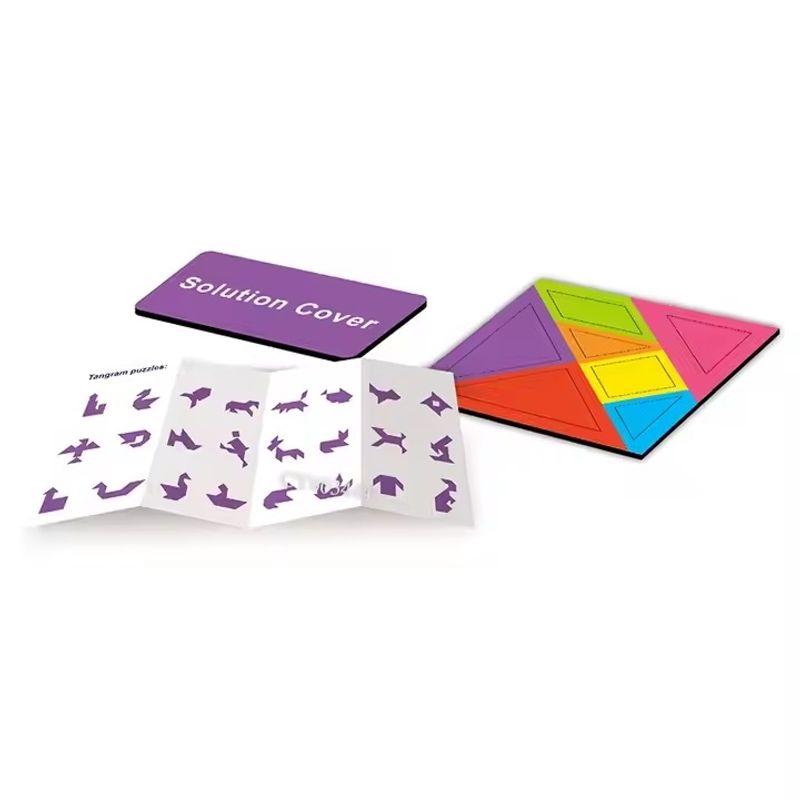 Jucarii, Copii si Bebe - Jucarii si jocuri - Jocuri si puzzle - Puzzle - Puzzle Tangram cu 30 de forme, magnetic, pentru copii de 3 ani+, 19x11x1.5 cm, multicolor - Infinity.ro