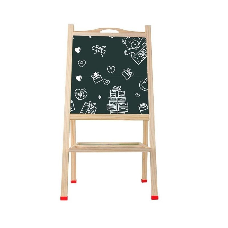 Jucarii, Copii si Bebe - Jucarii si jocuri - Jucarii & jocuri educative - Jocuri si jucarii educative - Set Tabla Magentica cu 2 Fete, din Lemn, cu Abac si Ceas, pentru copii 3 ani+, 70 cm inaltime - Infinity.ro
