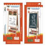 Jucarii, Copii si Bebe - Jucarii si jocuri - Jucarii & jocuri educative - Jocuri si jucarii educative - Set Tabla Magentica cu 2 Fete, din Lemn, cu Abac si Ceas, pentru copii 3 ani+, 70 cm inaltime - Infinity.ro