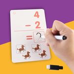 Jucarii, Copii si Bebe - Jucarii si jocuri - Jucarii & jocuri educative - Jocuri si jucarii educative - Joc Educativ Invata matematica cu 30 de cartonase reutilizabile, pentru copii 4 ani+, multicolor - Infinity.ro