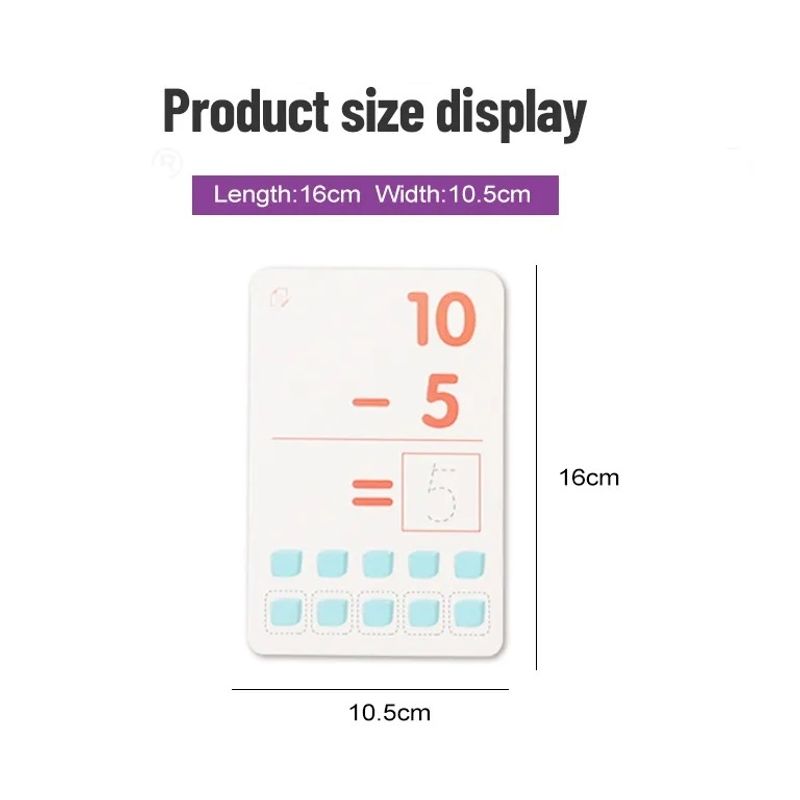 Jucarii, Copii si Bebe - Jucarii si jocuri - Jucarii & jocuri educative - Jocuri si jucarii educative - Joc Educativ Invata matematica cu 30 de cartonase reutilizabile, pentru copii 4 ani+, multicolor - Infinity.ro