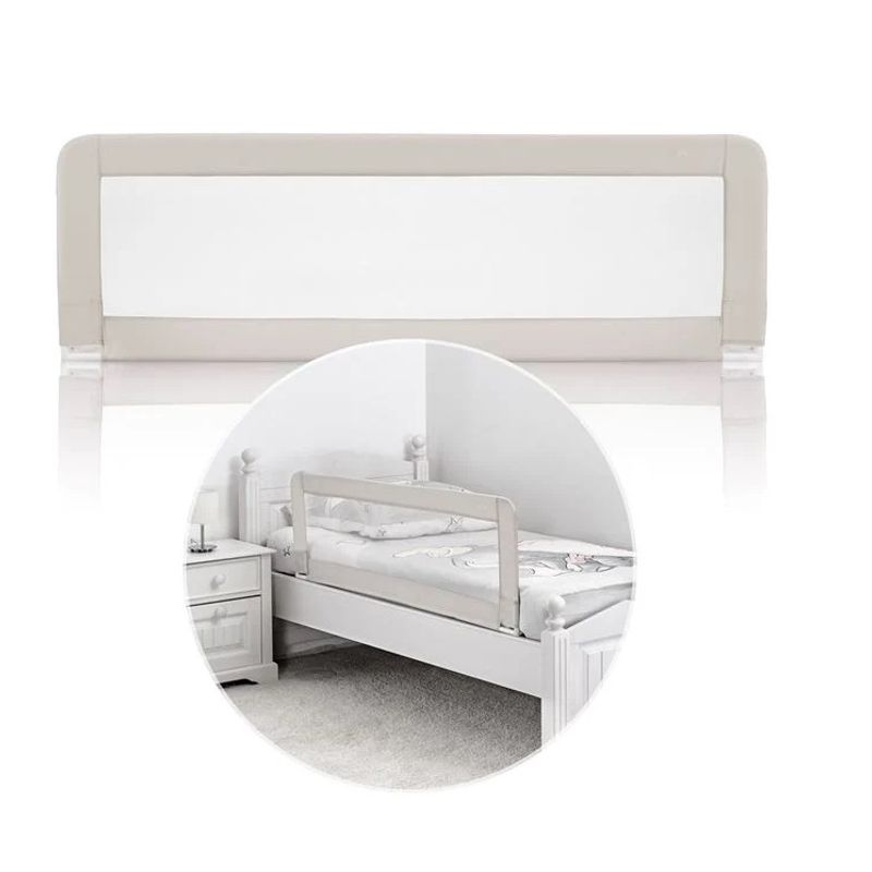 Jucarii, Copii si Bebe - Carucioare si articole de transport - Landouri si portbebe - Bariera de Protectie pentru Pat, Dimensiune 150x40 cm, gri - Infinity.ro