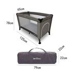 Casa si Gradina - Mobilier - Mobilier copii - Sisteme de siguranta - Tarc Patut cu Fereastra pentru Copii, 0+ani, material lavabil, 120x65x78cm, gri - Infinity.ro
