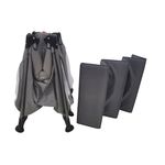 Casa si Gradina - Mobilier - Mobilier copii - Sisteme de siguranta - Tarc Patut cu Fereastra pentru Copii, 0+ani, material lavabil, 120x65x78cm, gri - Infinity.ro