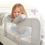 Jucarii, Copii si Bebe - Carucioare si articole de transport - Landouri si portbebe - Bariera de Protectie pentru Pat, Dimensiune 150x40 cm, gri - Infinity.ro