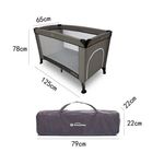 Casa si Gradina - Mobilier - Mobilier copii - Sisteme de siguranta - Tarc Patut cu Fereastra pentru Copii, 0+ani, material lavabil, 120x65x78cm, gri - Infinity.ro