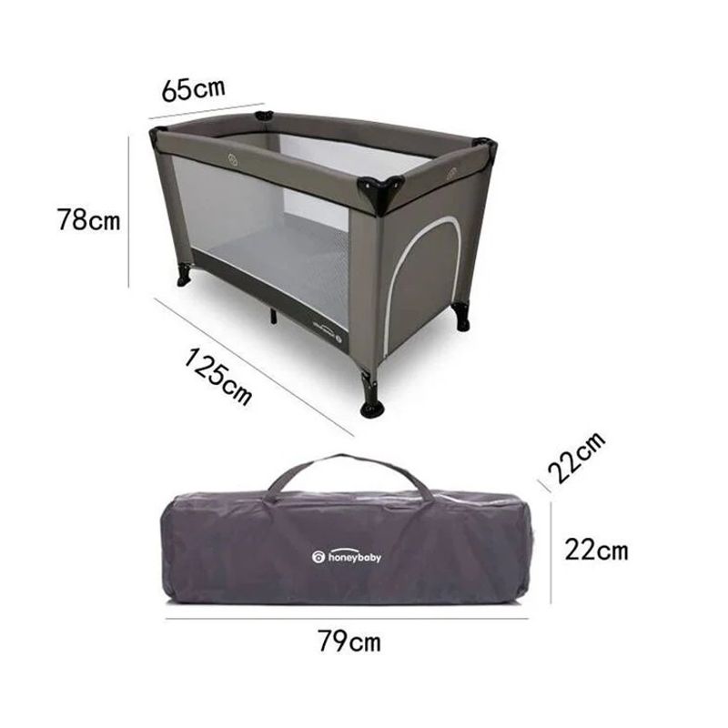 Casa si Gradina - Mobilier - Mobilier copii - Sisteme de siguranta - Tarc Patut cu Fereastra pentru Copii, 0+ani, material lavabil, 120x65x78cm, gri - Infinity.ro