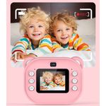Jucarii, Copii si Bebe - Jucarii si jocuri - Jucarii & jocuri educative - Laptopuri, tablete si gadget-uri copii - Camera foto-video pentru copii 3 ani+ cu functie de imprimare imediata - Ecran de 2.4", Roz - Infinity.ro