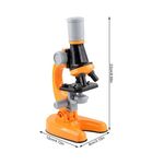TV, Audio-Video si Foto - Optica, astronomie si metrologie - Optica si astronomie - Microscoape - Kit cu microscop biologic si accesorii pentru copii - Zoom 100x, 400x, 1200x, Portocaliu - Infinity.ro