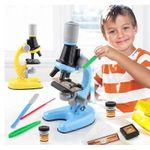 TV, Audio-Video si Foto - Optica, astronomie si metrologie - Optica si astronomie - Microscoape - Kit cu microscop biologic si accesorii pentru copii - Zoom 100x, 400x, 1200x, Albastru - Infinity.ro