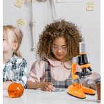 TV, Audio-Video si Foto - Optica, astronomie si metrologie - Optica si astronomie - Microscoape - Kit cu microscop biologic si accesorii pentru copii - Zoom 100x, 400x, 1200x, Portocaliu - Infinity.ro