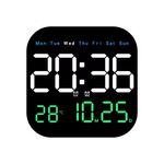 Casa si Gradina - Decoratiuni - Ceasuri - Ceas digital de perete sau de masa, Telecomanda, Afisaj LCD ajustabil, 6 afisaje, Alb - Infinity.ro