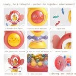 Jucarii, Copii si Bebe - Jucarii si jocuri - Jucarii bebelusi - Jucarii interactive bebelusi - Jucarie zornaitoare pentru bebelusi 3 luni+, cu sunete, 18x15 cm, Rosu - Infinity.ro