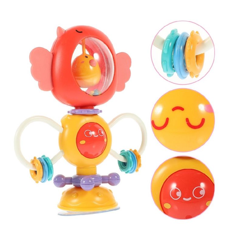 Jucarii, Copii si Bebe - Jucarii si jocuri - Jucarii bebelusi - Jucarii interactive bebelusi - Jucarie zornaitoare pentru bebelusi 3 luni+, cu sunete, 18x15 cm, Rosu - Infinity.ro