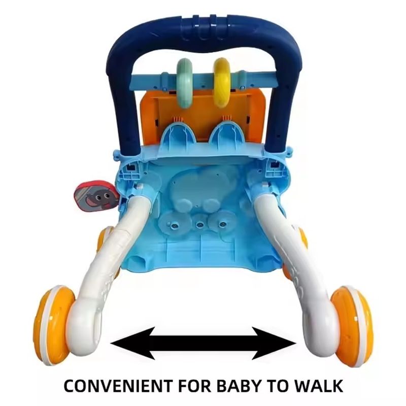 Jucarii, Copii si Bebe - Carucioare si articole de transport - Premergatoare - Premergator interactiv, educational, pentru copii 1 an+, 40x40x32 cm, Albastru - Infinity.ro