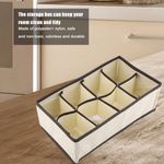 Casa si Gradina - Mobilier - Organizare si depozitare - Organizatoare pentru sertare si dulapuri - Cutie organizare sertar din material textil pentru sosete, lenjerii, 8 compartimente - Infinity.ro