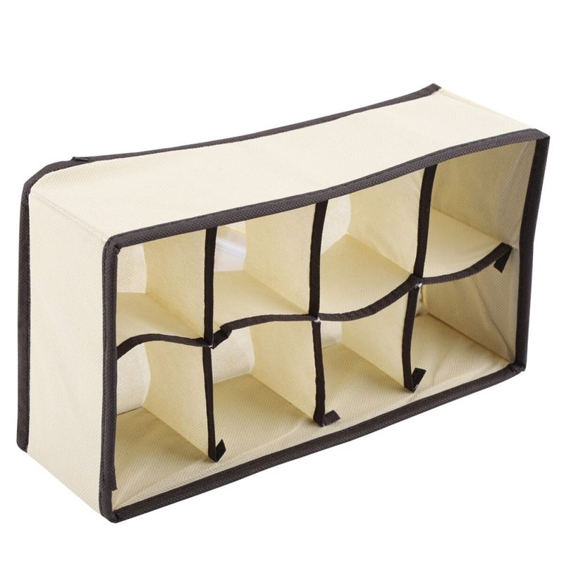 Casa si Gradina - Mobilier - Organizare si depozitare - Organizatoare pentru sertare si dulapuri - Cutie organizare sertar din material textil pentru sosete, lenjerii, 8 compartimente - Infinity.ro
