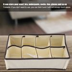 Casa si Gradina - Mobilier - Organizare si depozitare - Organizatoare pentru sertare si dulapuri - Cutie organizare sertar din material textil pentru sosete, lenjerii, 8 compartimente - Infinity.ro