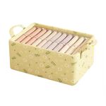 Casa si Gradina - Mobilier - Organizare si depozitare - Organizatoare pentru sertare si dulapuri - Cutie de depozitare pentru haine, deschisa, pliabila, cu maner, din panza, 47x20x28 cm, galben - Infinity.ro