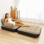 Casa si Gradina - Mobilier - Scaune si fotolii - Fotolii - Fotoliu sezlong gonflabil 2 in 1, Material PVC, Dimensiune 100x98x90 cm, Albastru - Infinity.ro