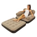 Casa si Gradina - Mobilier - Scaune si fotolii - Fotolii - Fotoliu sezlong gonflabil 2 in 1, Material PVC, Dimensiune 100x98x90 cm, Albastru - Infinity.ro
