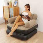 Casa si Gradina - Mobilier - Scaune si fotolii - Fotolii - Fotoliu sezlong gonflabil 2 in 1, Material PVC, Dimensiune 100x98x90 cm, Albastru - Infinity.ro