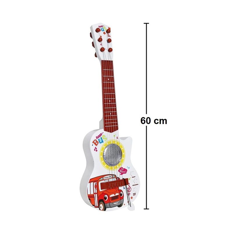 Jucarii, Copii si Bebe - Jucarii si jocuri - Jucarii de rol - Instrumente muzicale de jucarie - Chitara electrica de jucarie, pentru copii 4 ani+, cu lumini, 6 corzi si 5 melodii, 60cm lungime - Infinity.ro
