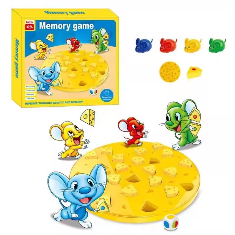 Jucarii, Copii si Bebe - Jucarii si jocuri - Jucarii & jocuri educative - Jocuri si jucarii educative - Joc de memorie, cu soaricei si branza, pentru copii 3+ - Infinity.ro
