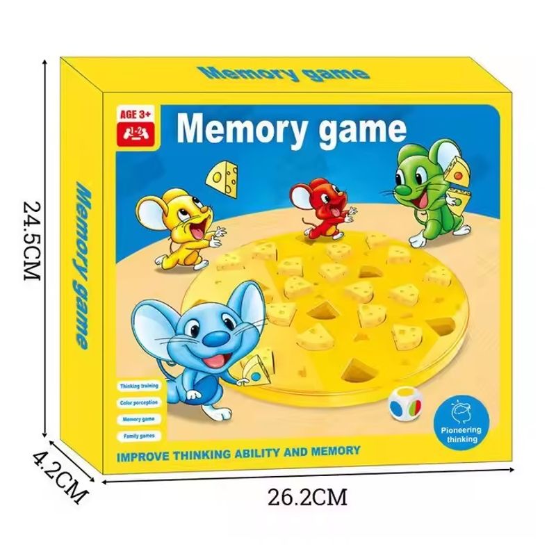 Jucarii, Copii si Bebe - Jucarii si jocuri - Jucarii & jocuri educative - Jocuri si jucarii educative - Joc de memorie, cu soaricei si branza, pentru copii 3+ - Infinity.ro