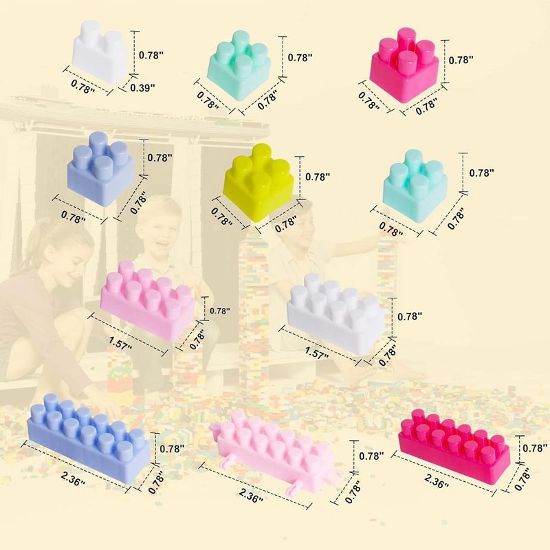 Jucarii, Copii si Bebe - Jucarii si jocuri - Seturi de constructie si cuburi - Seturi de constructie - Set blocuri de construit cu 320 piese, pentru copii de 2 ani+ - Infinity.ro
