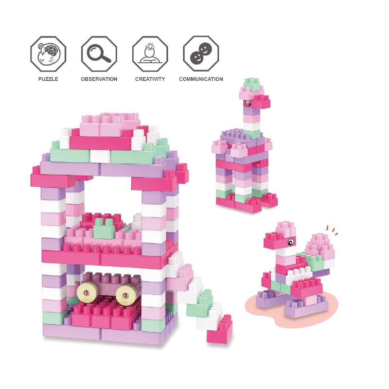 Jucarii, Copii si Bebe - Jucarii si jocuri - Seturi de constructie si cuburi - Seturi de constructie - Set blocuri de construit cu 320 piese, pentru copii de 2 ani+ - Infinity.ro