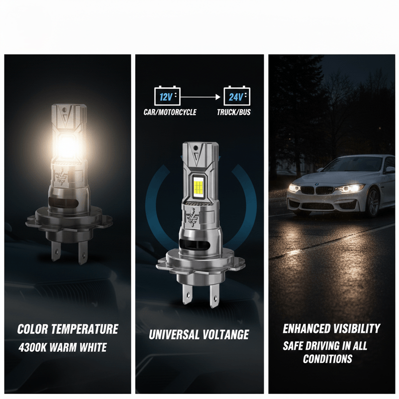 Auto si Moto - Electrice auto - Iluminare si semnalizare - Becuri auto - Set 2 Becuri LED H7 AUTOREY Premium 20000LM 4300K 35W 12V-24V Plug & Play Lumina Alb Natural Tehnologie CSP Faruri - Infinity.ro
