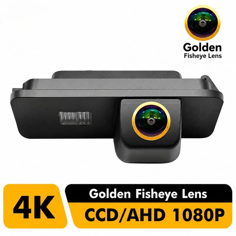 Auto si Moto - Electronice auto - Camere auto si DVR - Camera Marsarier Auto AHD 1080P VW Golf 4 5 6 7 Passat Polo Scirocco Skoda Superb Seat Leon in Lampa de numar cu LED - Infinity.ro