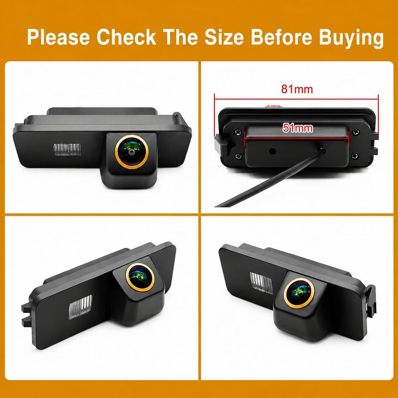 Auto si Moto - Electronice auto - Camere auto si DVR - Camera Marsarier Auto AHD 1080P VW Golf 4 5 6 7 Passat Polo Scirocco Skoda Superb Seat Leon in Lampa de numar cu LED - Infinity.ro